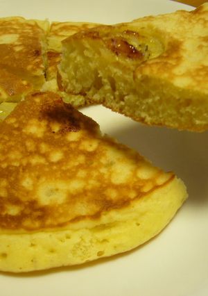 ふわふわ！バナナホットケーキ-レシピのメイン写真