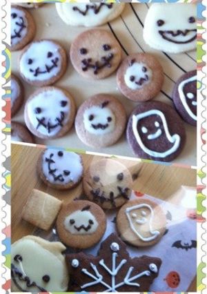 ハロウィンのおばけとかぼちゃのクッキー-レシピのメイン写真