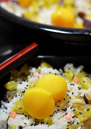 簡単に！本格的な、おこわ風さつまいもご飯-レシピのメイン写真