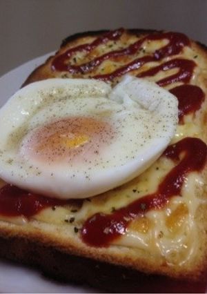 レンジ目玉焼きトースト！-レシピのメイン写真