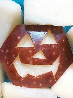 ハロウィンなリンゴ お弁当のデザートに!-レシピのメイン写真