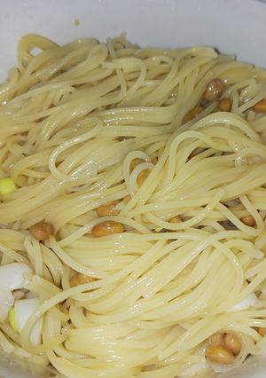 一番簡単な納豆スパゲッティ-レシピのメイン写真