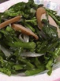菜の花と新タマネギの炒め物-レシピのメイン写真