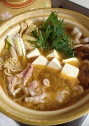 ピリ辛胡麻味噌鍋のスープ-レシピのメイン写真