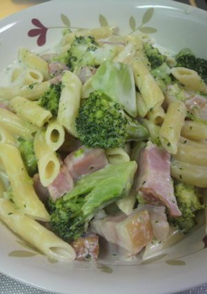 簡単！！フライパンでクリームパスタ-レシピのメイン写真