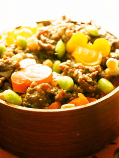 プルコギ丼弁当~ミッキーパプリカで♪-レシピのメイン写真