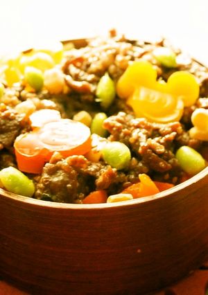 プルコギ丼弁当～ミッキーパプリカで♪-レシピのメイン写真
