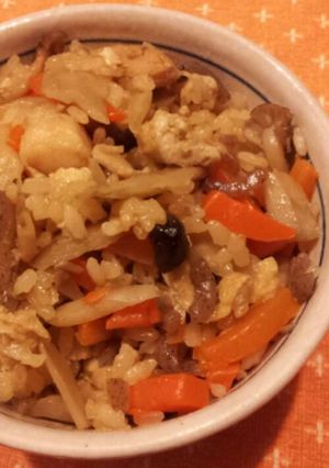 鶏五目炊き込みご飯♪-レシピのメイン写真