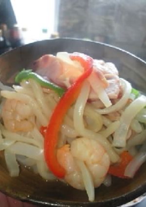 つきこんde焼きうどん風-レシピのメイン写真