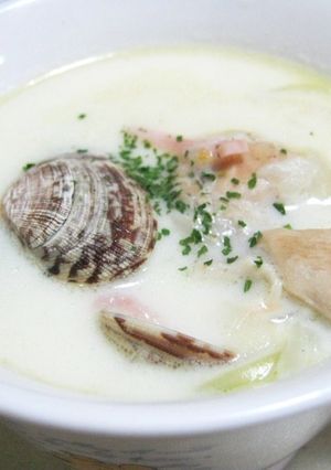 クリームシチュー 残り　クラムチャウダー-レシピのメイン写真