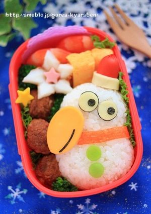 クリスマスキョロちゃん　キャラ弁-レシピのメイン写真