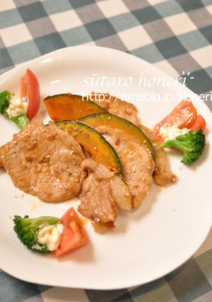 カボチャと豚の生姜焼き-レシピのメイン写真