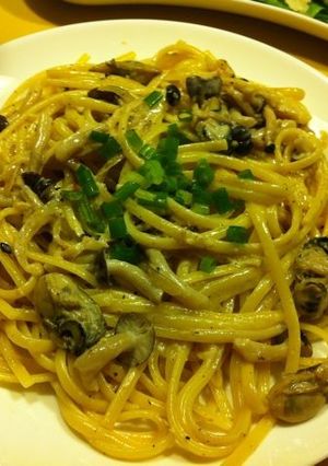 牡蠣とシメジのあっさり☆クリームパスタ-レシピのメイン写真