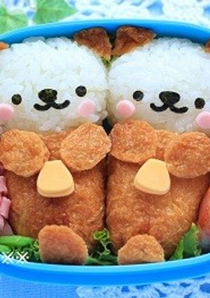 簡単かわいいキャラ弁　ラッコ弁当-レシピのメイン写真