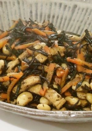 ひじきの煮物✿大豆・人参・油揚げを入れて-レシピのメイン写真