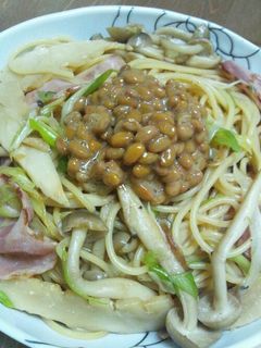 納豆の和風スパゲティ-レシピのメイン写真