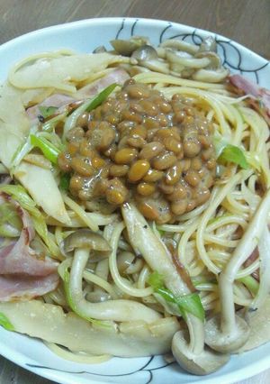 納豆の和風スパゲティ-レシピのメイン写真