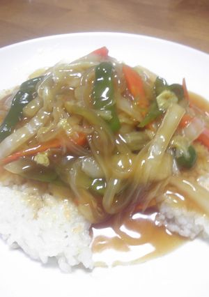 残りご飯で☆おこげの野菜あんかけ-レシピのメイン写真