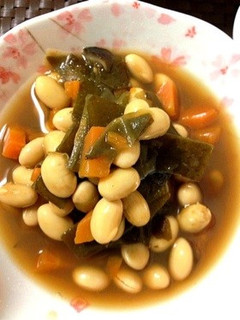 圧力鍋で簡単!大豆と昆布の煮物!-レシピのメイン写真