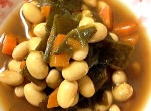 圧力鍋で簡単！大豆と昆布の煮物！-レシピのメイン写真