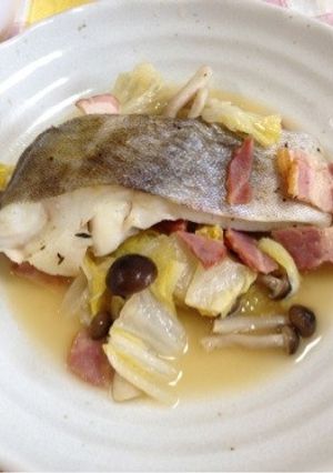 フライパン１つで！簡単♪白菜と鱈の酒蒸し-レシピのメイン写真