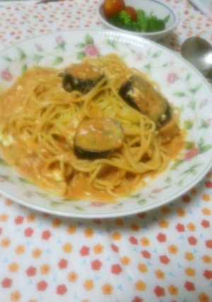 ♥ベーコンとナスのトマトクリームパスタ♥-レシピのメイン写真