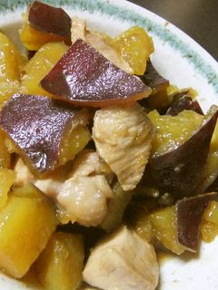 さつま芋と鶏肉の甘辛煮-レシピのメイン写真