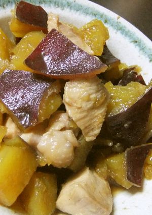 さつま芋と鶏肉の甘辛煮-レシピのメイン写真