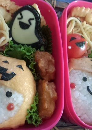 キャラ弁☆ハロウィン☆カボチャかぶりもの-レシピのメイン写真