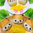 可愛い帽子のお稲荷パンダ♪弁当やランチに