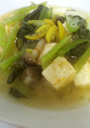 秋の味覚満載☆かぼす風味☆豆腐あんかけ-レシピのメイン写真