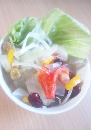 寒天ドレッシングでお豆サラダ-レシピのメイン写真