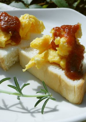 朝食★ゆず塩スクランブルエッグサンド-レシピのメイン写真
