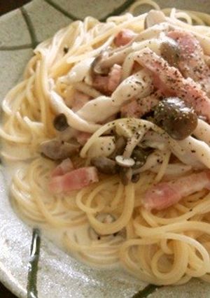 簡単♪きのことベーコンのクリームパスタ-レシピのメイン写真