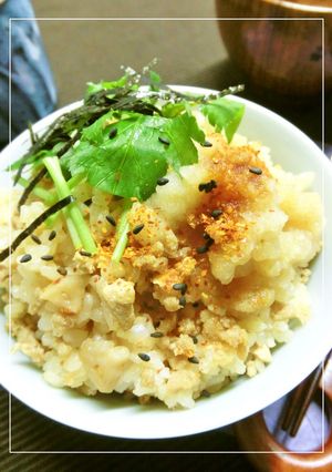 ダイエットこうや＆蓮根入り　油揚げご飯-レシピのメイン写真