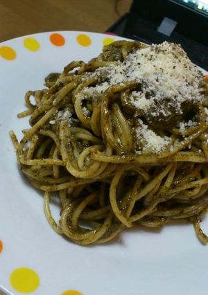 ほうれん草とひじきの不気味パスタ-レシピのメイン写真