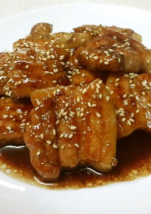 厚切り豚バラのガッツリ★かば焼き-レシピのメイン写真