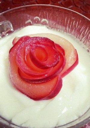 ♡電子レンジで2分♡深紅の薔薇りんご-レシピのメイン写真