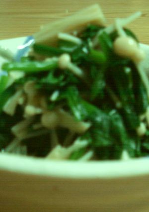 柚子胡椒風味ほうれん草とえのきだけの温菜-レシピのメイン写真