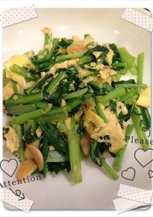 小松菜のにんにくバター炒め-レシピのメイン写真