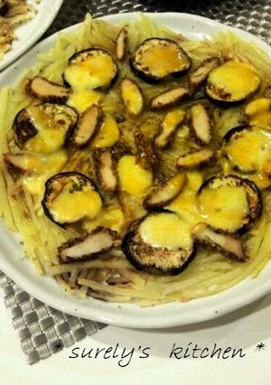 簡単♪和ピザ風焼茄子のポテトガレット-レシピのメイン写真