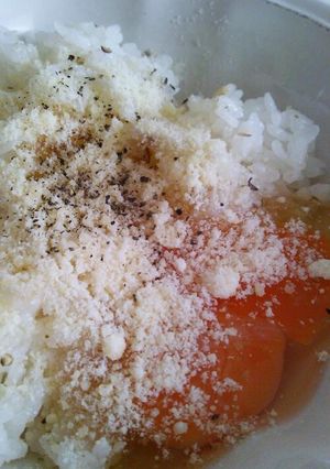 簡単!!カルボナーラ風卵かけご飯-レシピのメイン写真