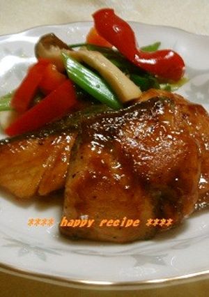お弁当にも！鮭のカレー風味照り焼き-レシピのメイン写真