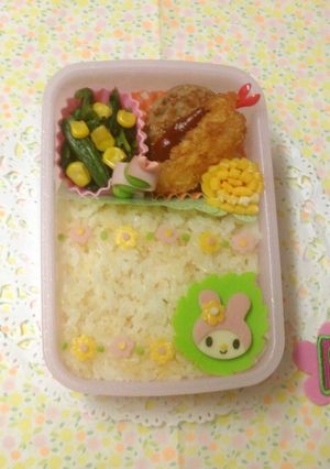 うさぎ型で簡単☆マイメロ ＊キャラ弁＊-レシピのメイン写真