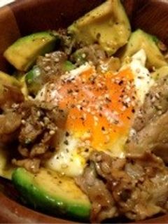 ◎豚アボカドで生姜焼き丼◎-レシピのメイン写真