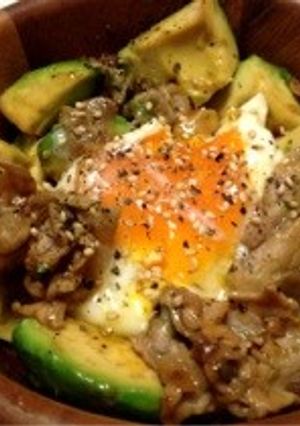 ◎豚アボカドで生姜焼き丼◎-レシピのメイン写真