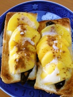 柿とほかほかあんこのミルキートースト-レシピのメイン写真