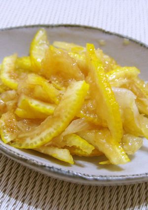 丸ごと食べる！？ゆずの砂糖醤油あえ-レシピのメイン写真