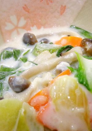 生姜でぽかぽか　中華風ミルク煮-レシピのメイン写真