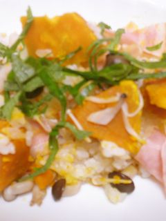 かぼちゃときのこの炊き込みご飯-レシピのメイン写真